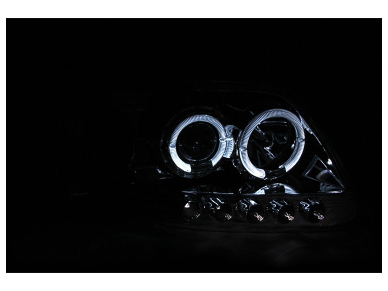 Anzo 1997.5-2003 Ford F-150 Projector Headlights w/ Halo and LED Chrome 1pc