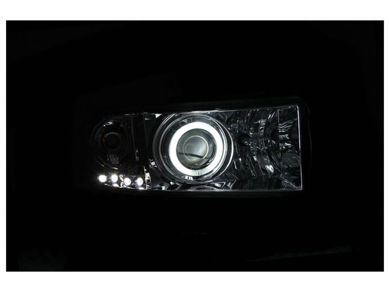 Anzo 1994-2001 Dodge Ram Projector Headlights w/ Halo Chrome