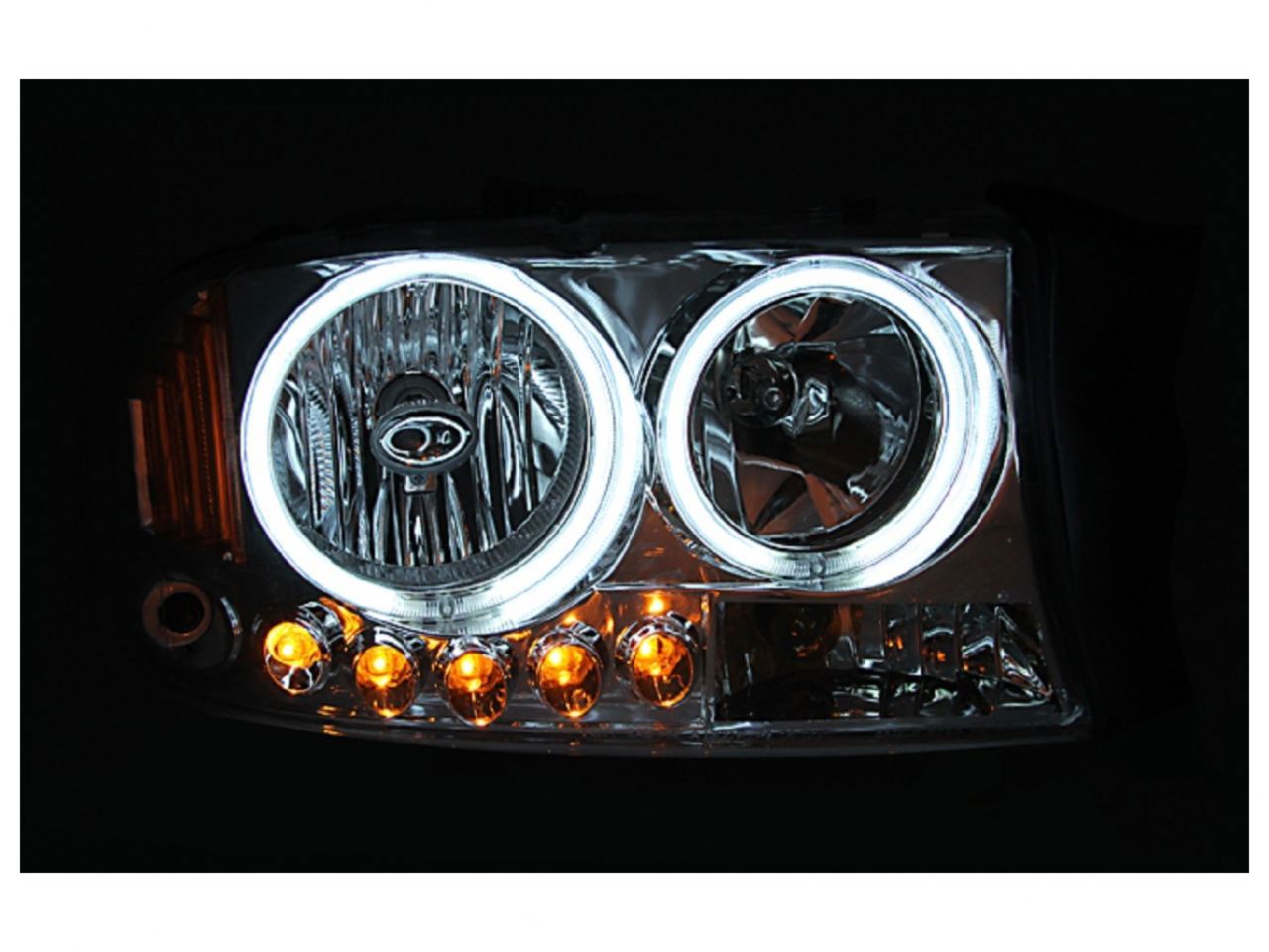 Anzo 1997-2004 Dodge Dakota Crystal Headlights Chrome 1pc