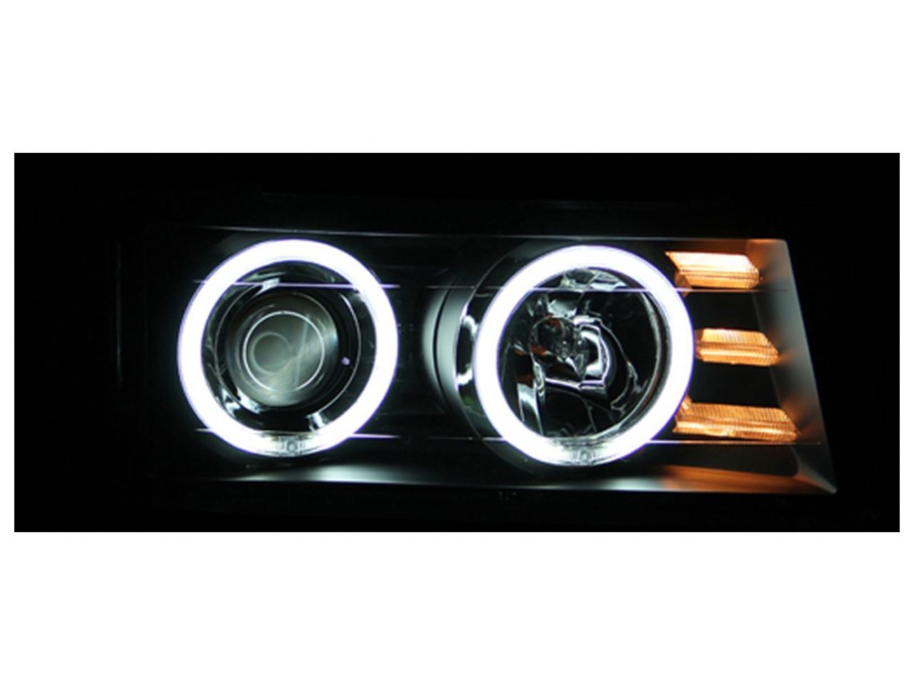 Anzo 2004-2012 Chevrolet Colorado Projector Headlights w/ Halo Black