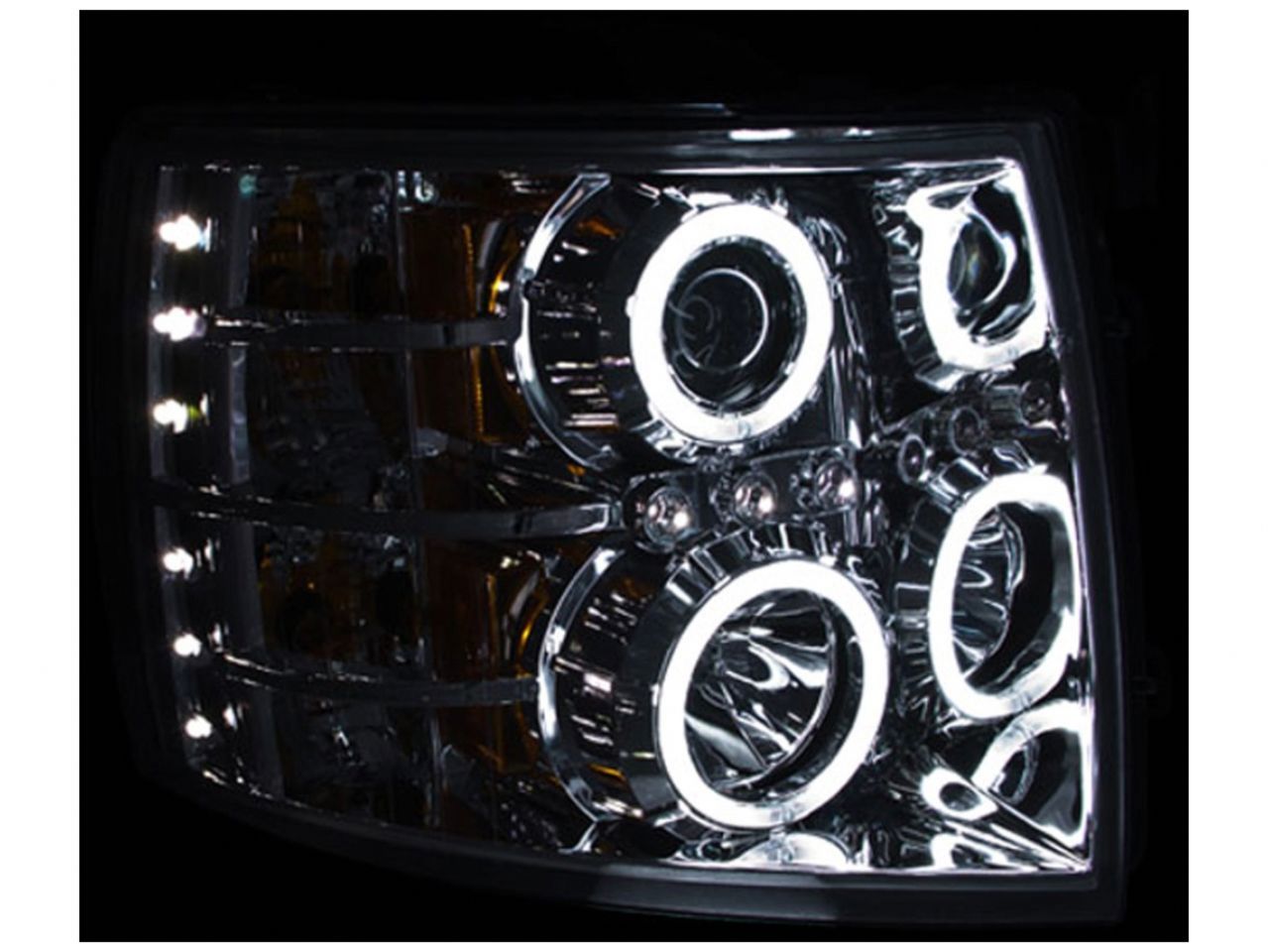 Anzo 2007-2013 Chevrolet Silverado 1500 Projector Headlights w/ Halo Chrome