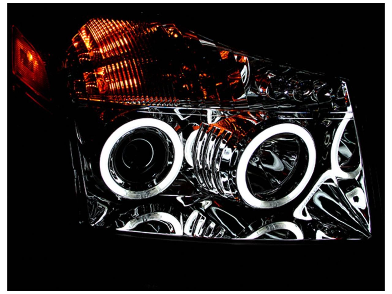 Anzo 2004-2007 Nissan Armada Projector Headlights w/ Halo Chrome (CCFL)