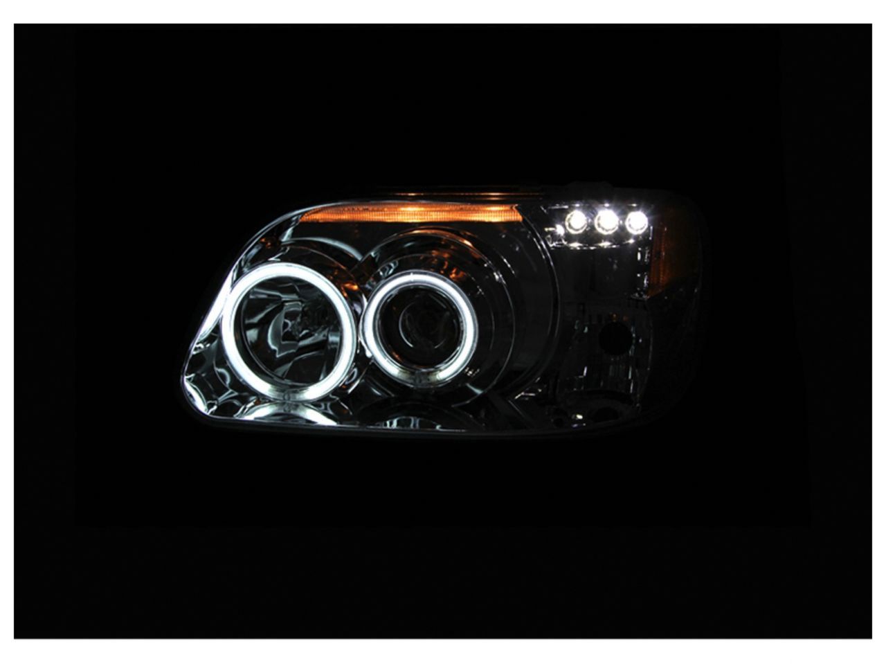 Anzo 1995-2001 Ford Explorer Projector Headlights w/ Halo Chrome 1 pc