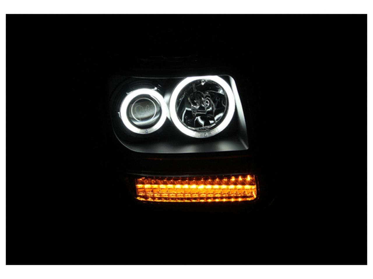 Anzo 2007-2012 Dodge Nitro Projector Headlights w/ Halo Black (CCFL) G2