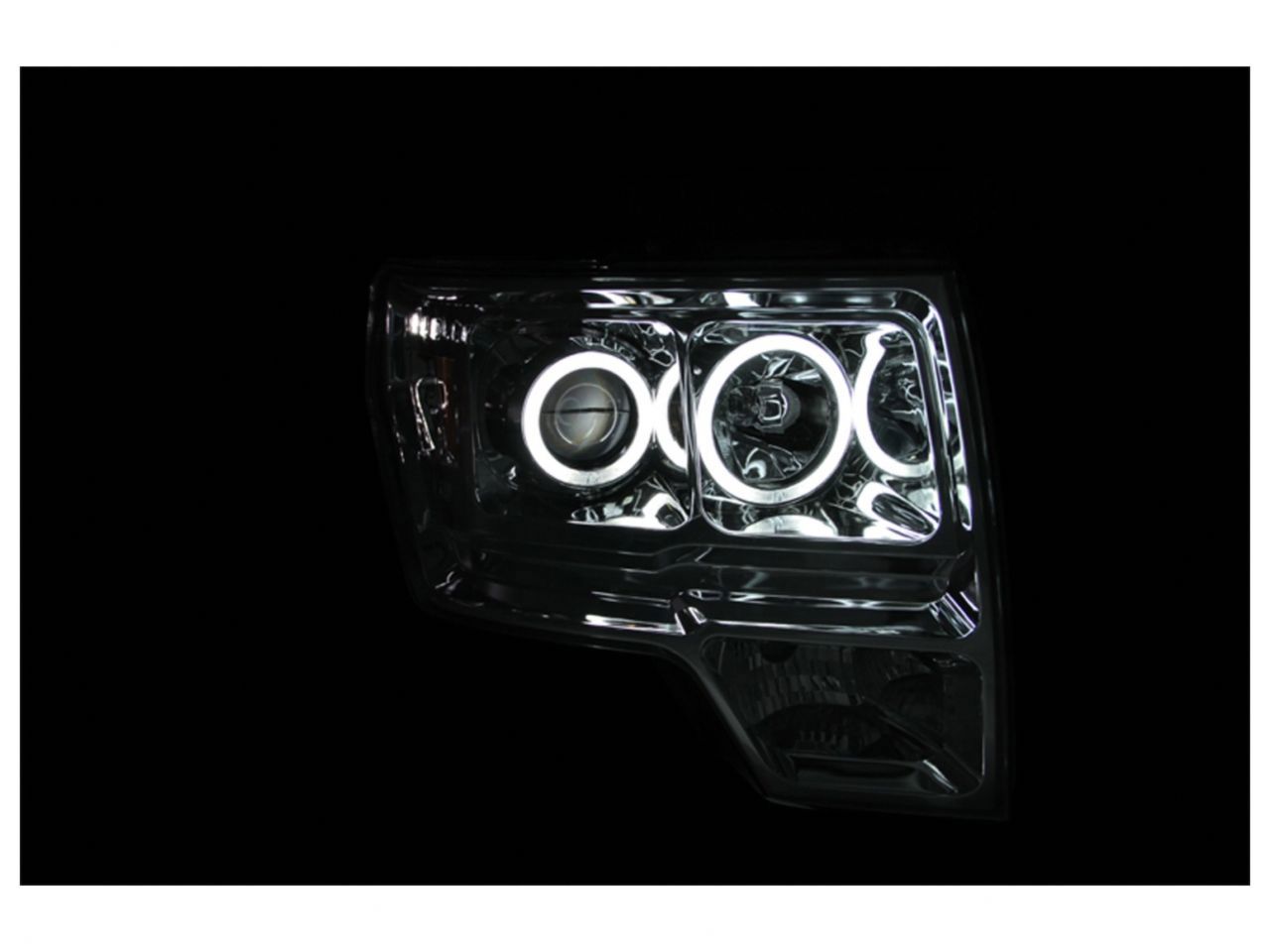 Anzo 2009-2014 Ford F-150 Projector Headlights w/ Halo Chrome (CCFL)