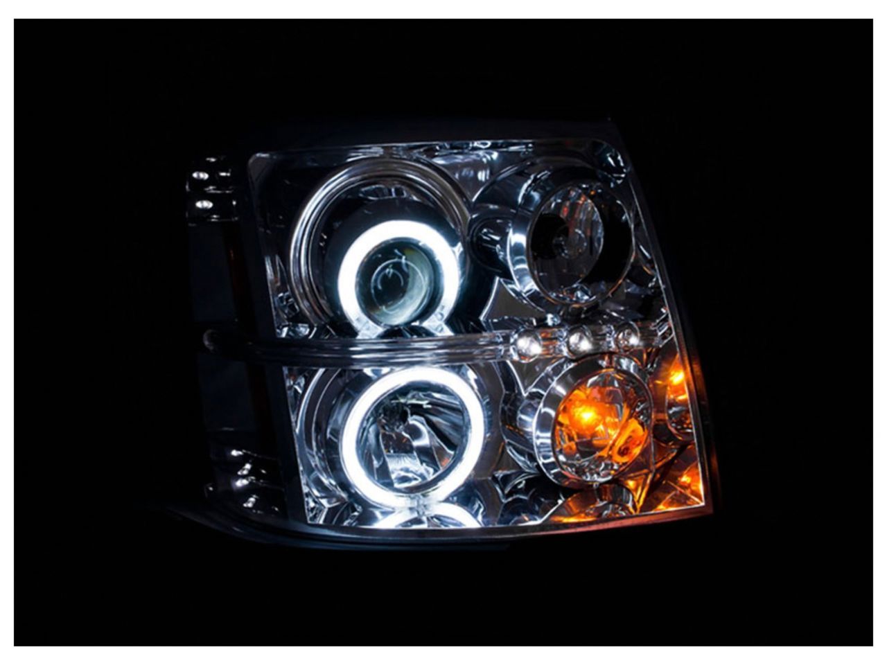 Anzo 2003-2006 Cadillac Escalade Projector Headlights w/ Halo Chrome (CCFL)