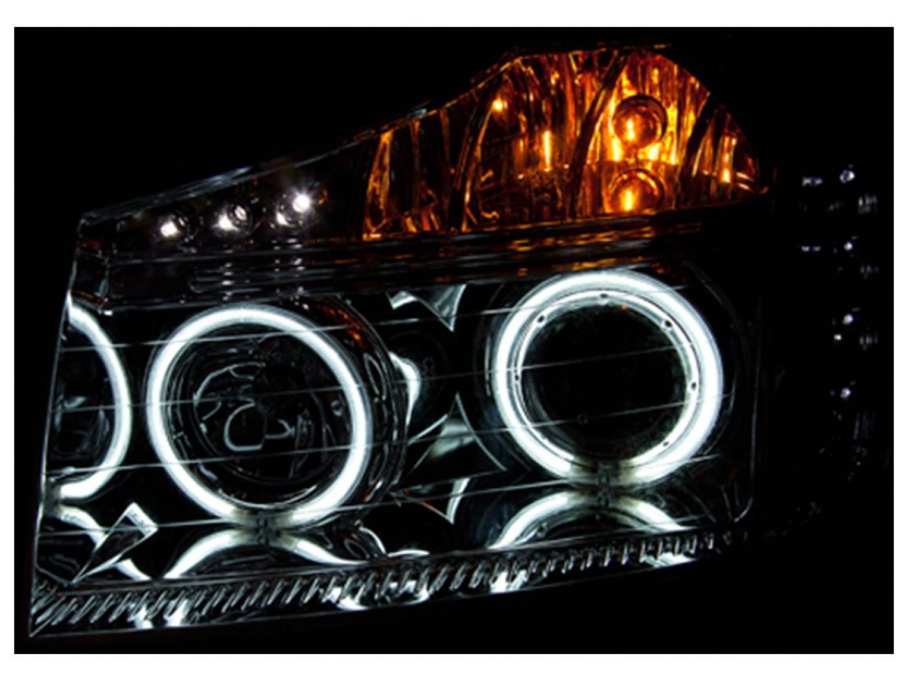 Anzo 2008-2015 Nissan Titan Projector Headlights w/ Halo Chrome (CCFL)