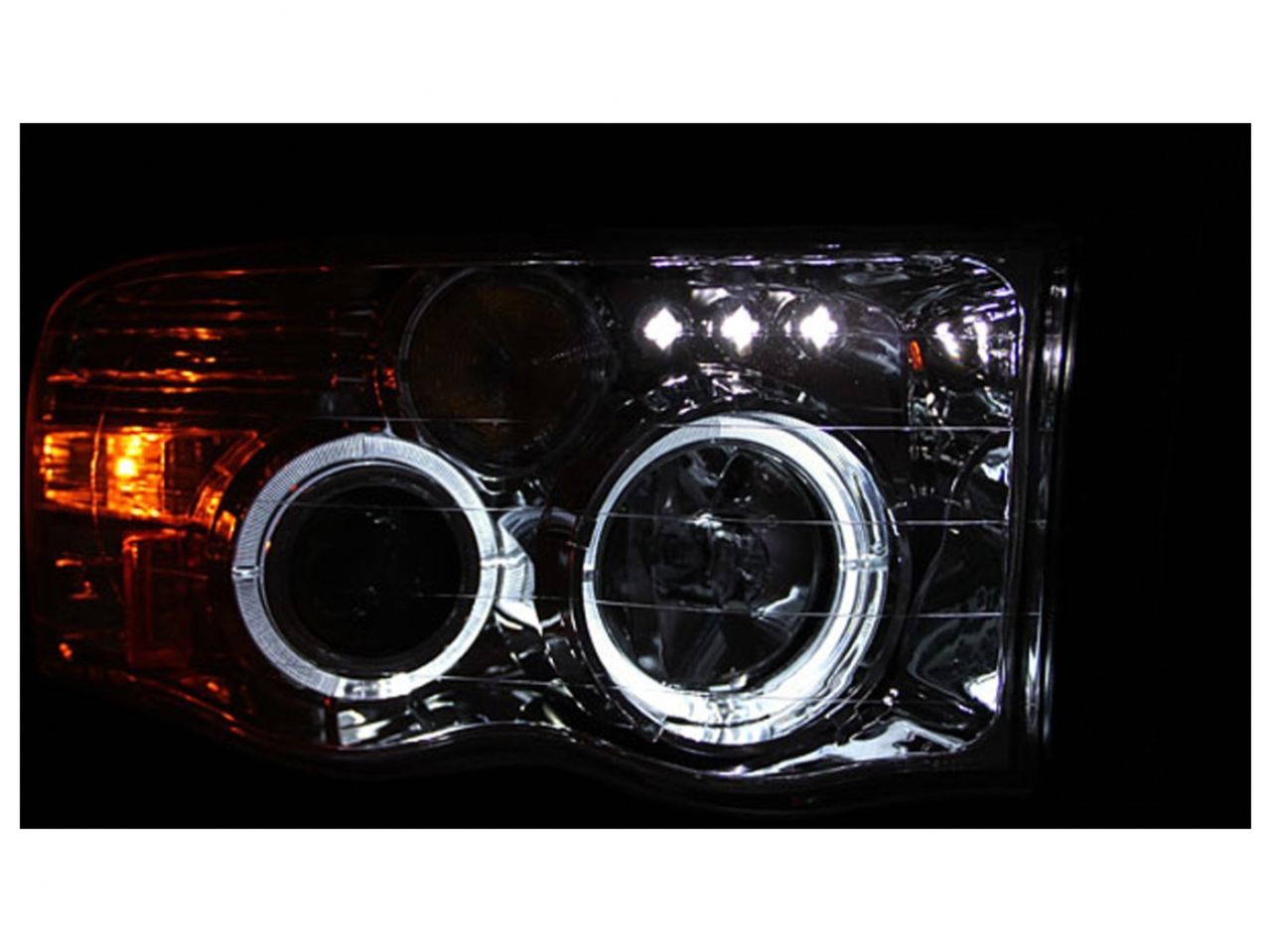 Anzo 2002-2005 Dodge Ram 1500 Projector Headlights w/ Halo Chrome G2