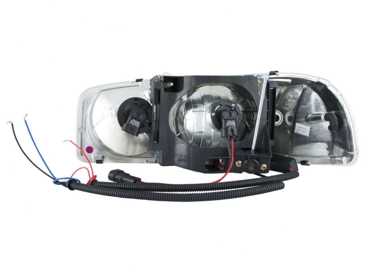 Anzo 1999-2006 Gmc Sierra 1500 Crystal Headlights w/ Halo and LED Black