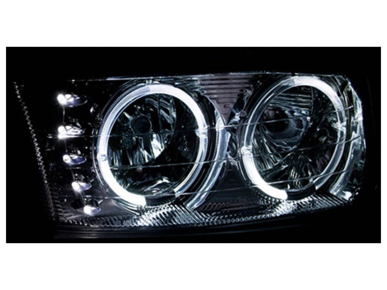 Anzo 1999-2006 Gmc Sierra 1500 Crystal Headlights w/ Halo and LED Chrome