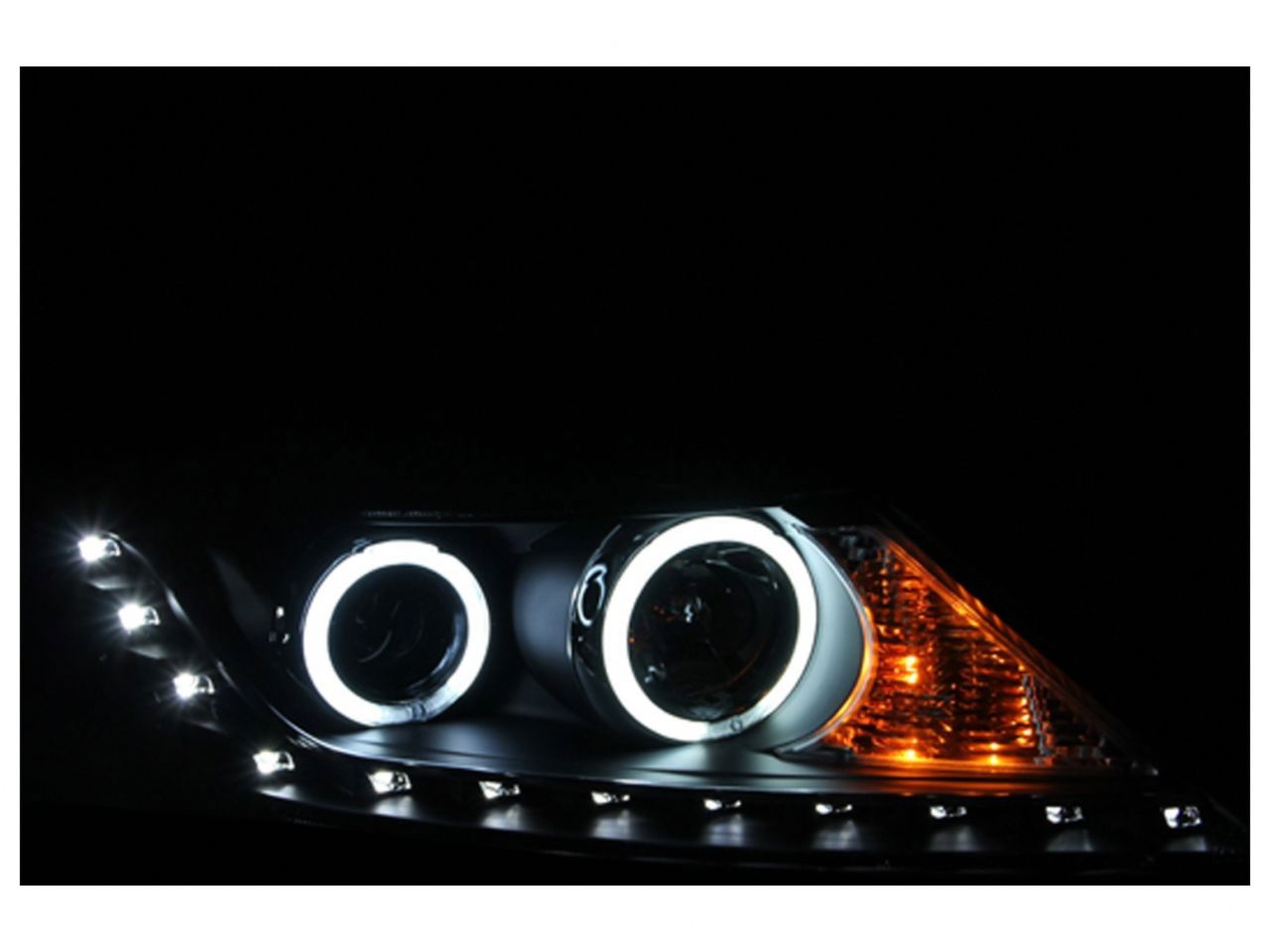 Anzo 2011-2013 Kia Sorento Projector Headlights w/ Halo Black (CCFL)