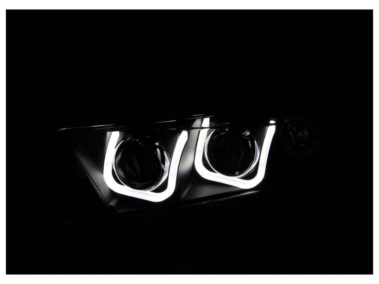 Anzo 2011-2013 Toyota Highlander Projector Headlights w/ U-Bar Black