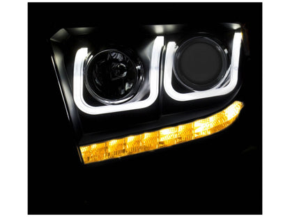 Anzo 2014-2016 Toyota Tundra Projector Headlights w/ U-Bar Black