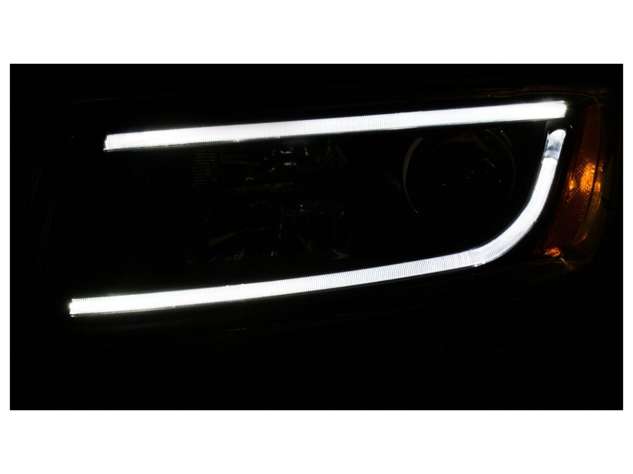 Anzo 2014-2015 Jeep Grand Cherokee Projector Headlights w/ Plank Style Desi