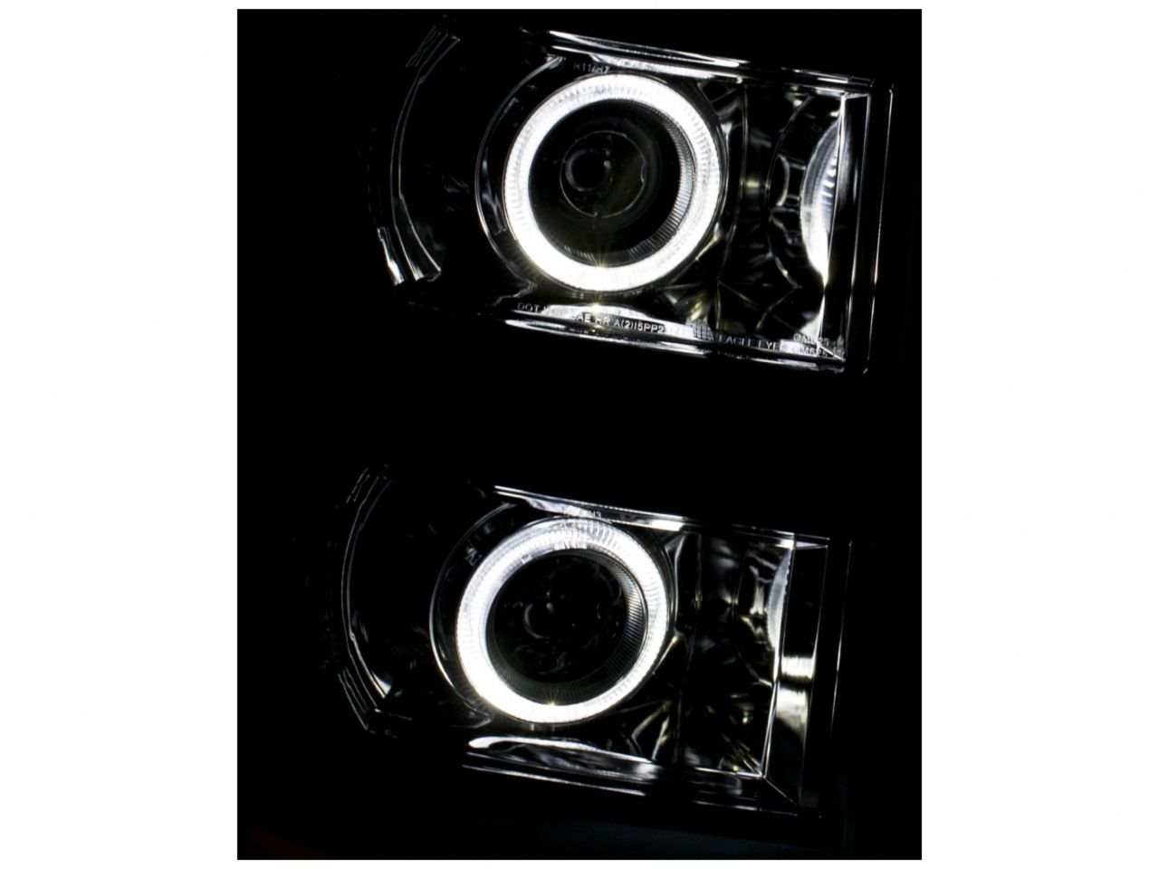 Anzo 2014-2015 Chevrolet Silverado Projector Headlights w/ Halo Chrome