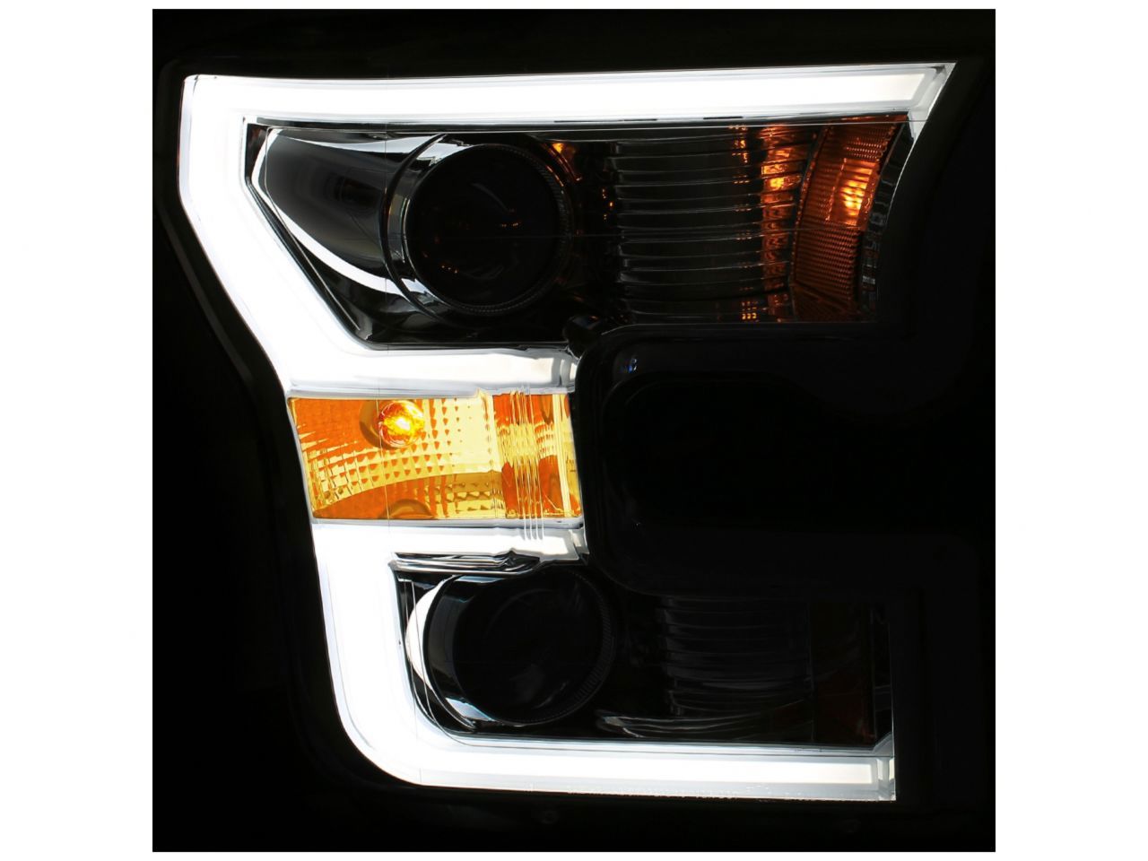 Anzo 2015-2016 Ford F-150 Projector Headlights w/ Plank Style Design Chrome