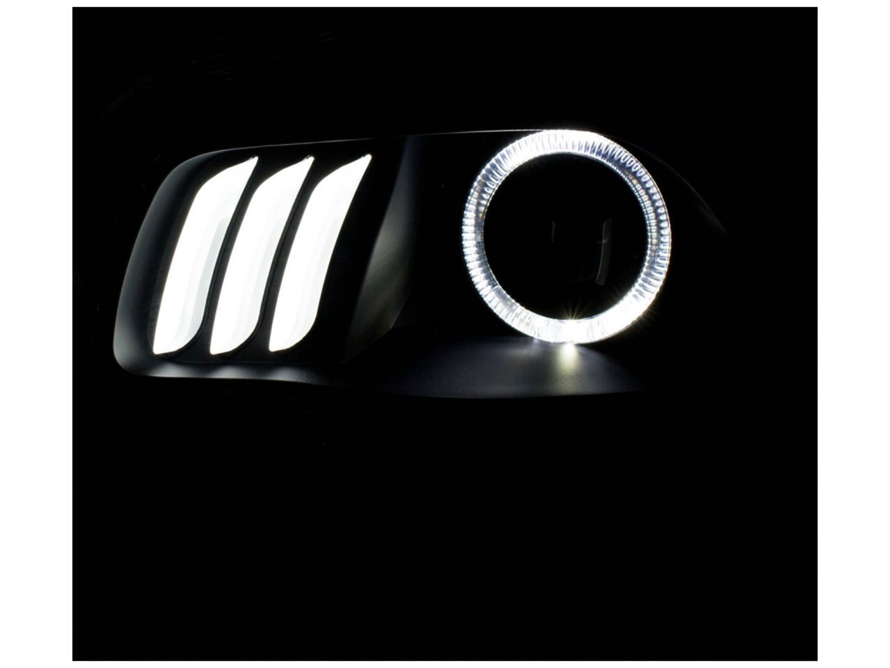 Anzo 2014-2016 Jeep Cherokee Projector Headlights Black Clear w/ White