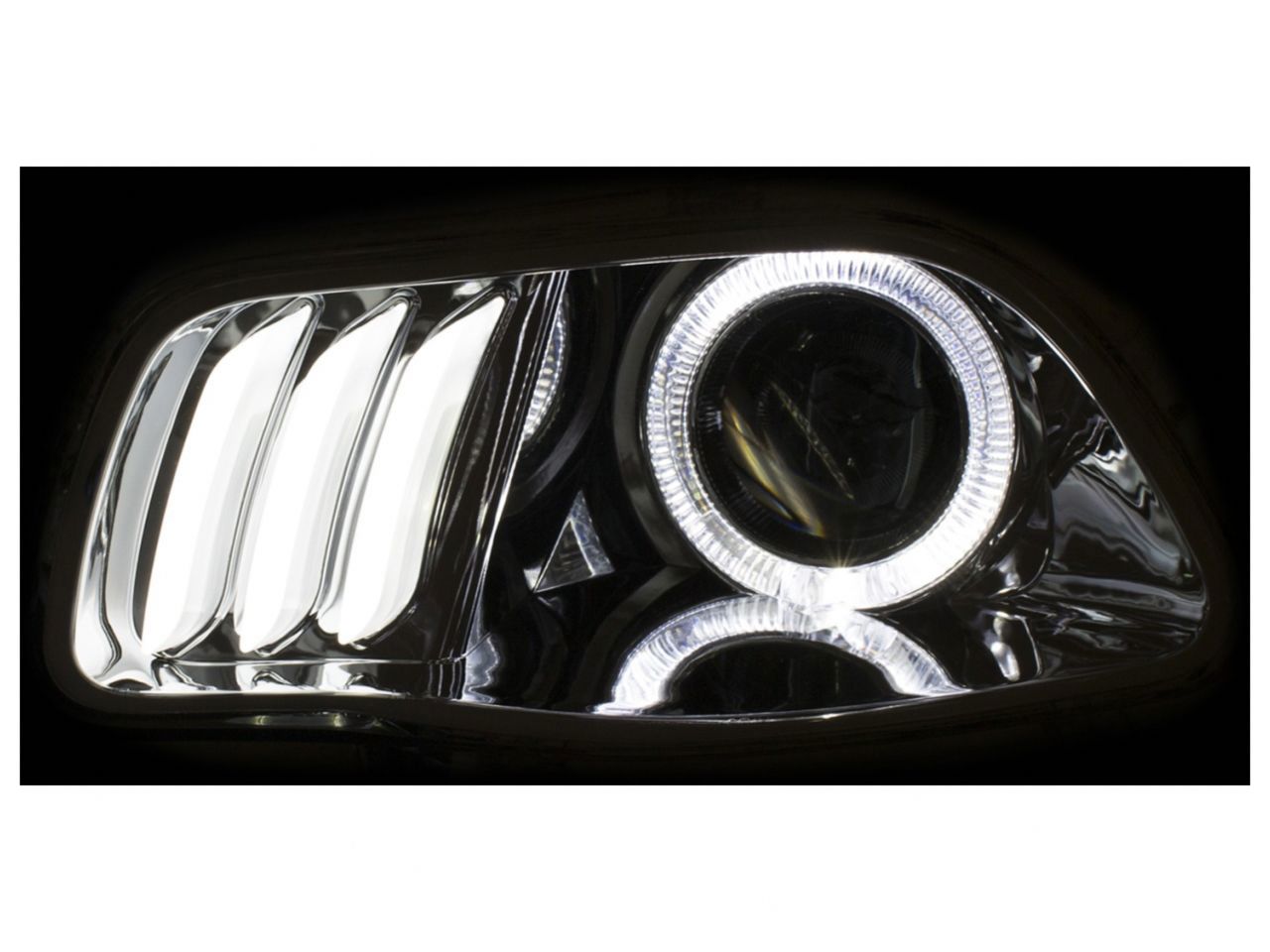 Anzo Jeep Cherokee 14-18 Projector H.L Chrome Clear With LED Halo