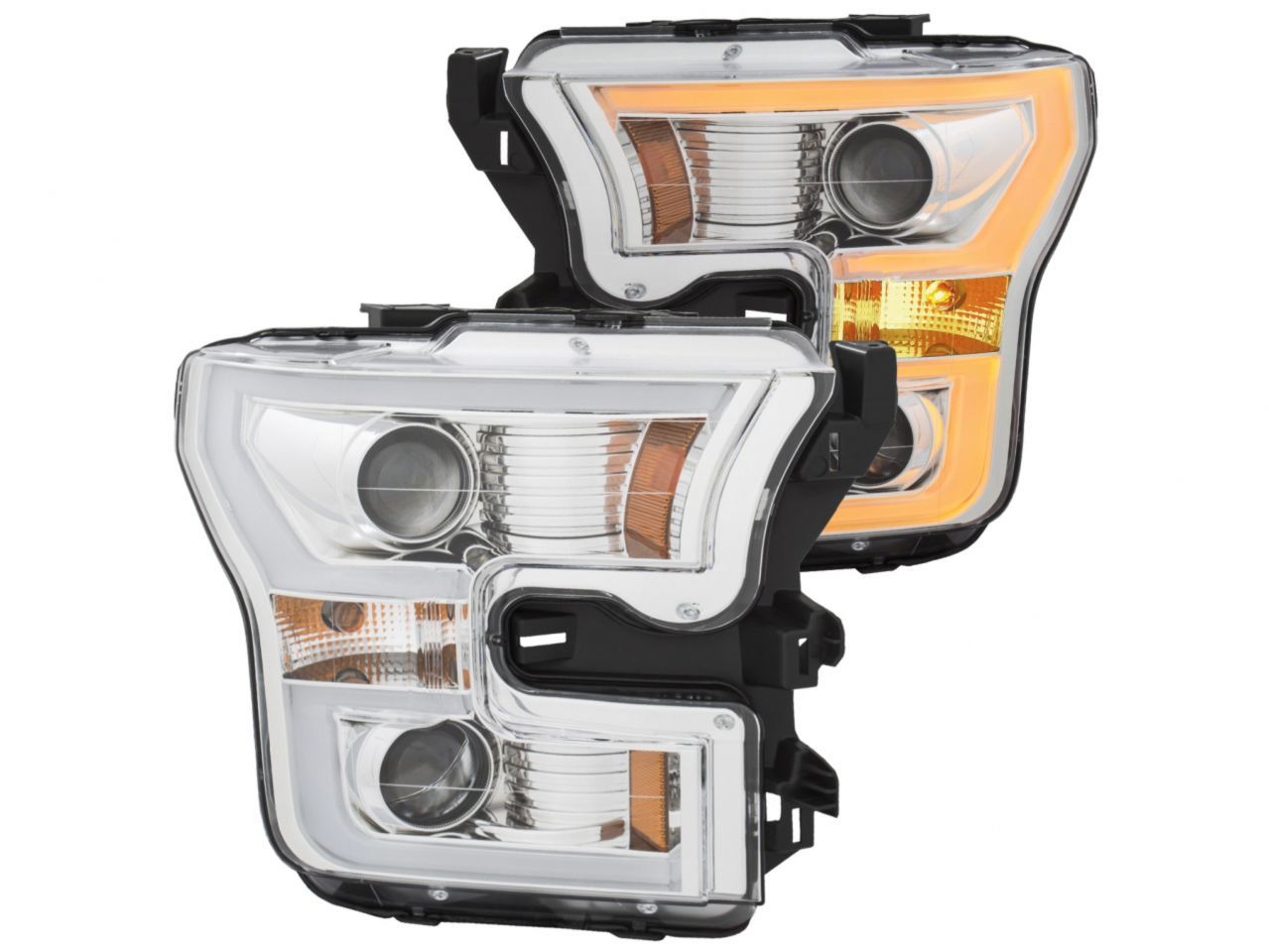 Anzo 2015-2016 Ford F-150 Projector Headlights w/ Plank Style Switchback Ch