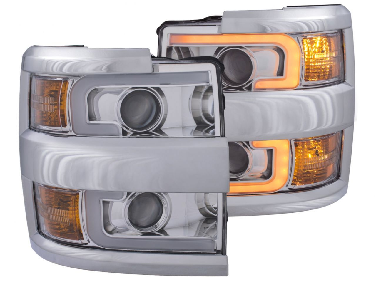 Anzo Projector Headlights 15-17 Chevrolet Silverado 2500HD / 3500HD Chrome