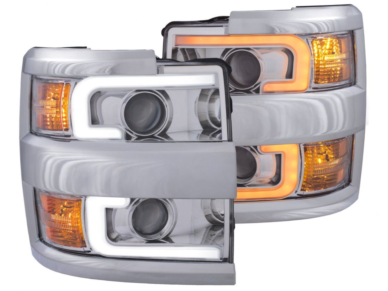 Anzo Projector Headlights 15-17 Chevrolet Silverado 2500HD / 3500HD Chrome