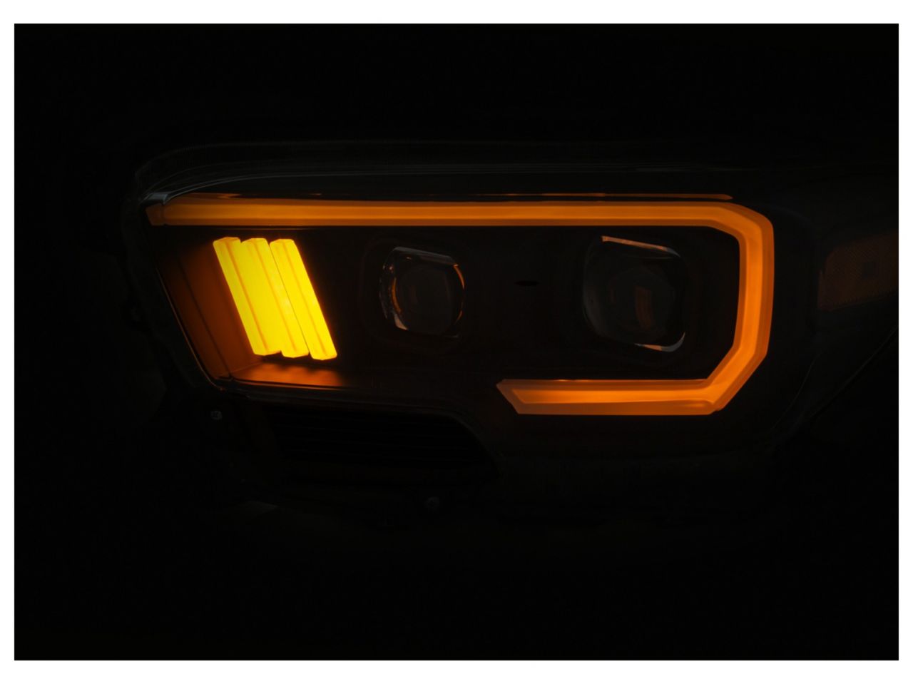 Anzo Toyota Tacoma '16-18 Projector Plank Style Switchback H.L Black Amber