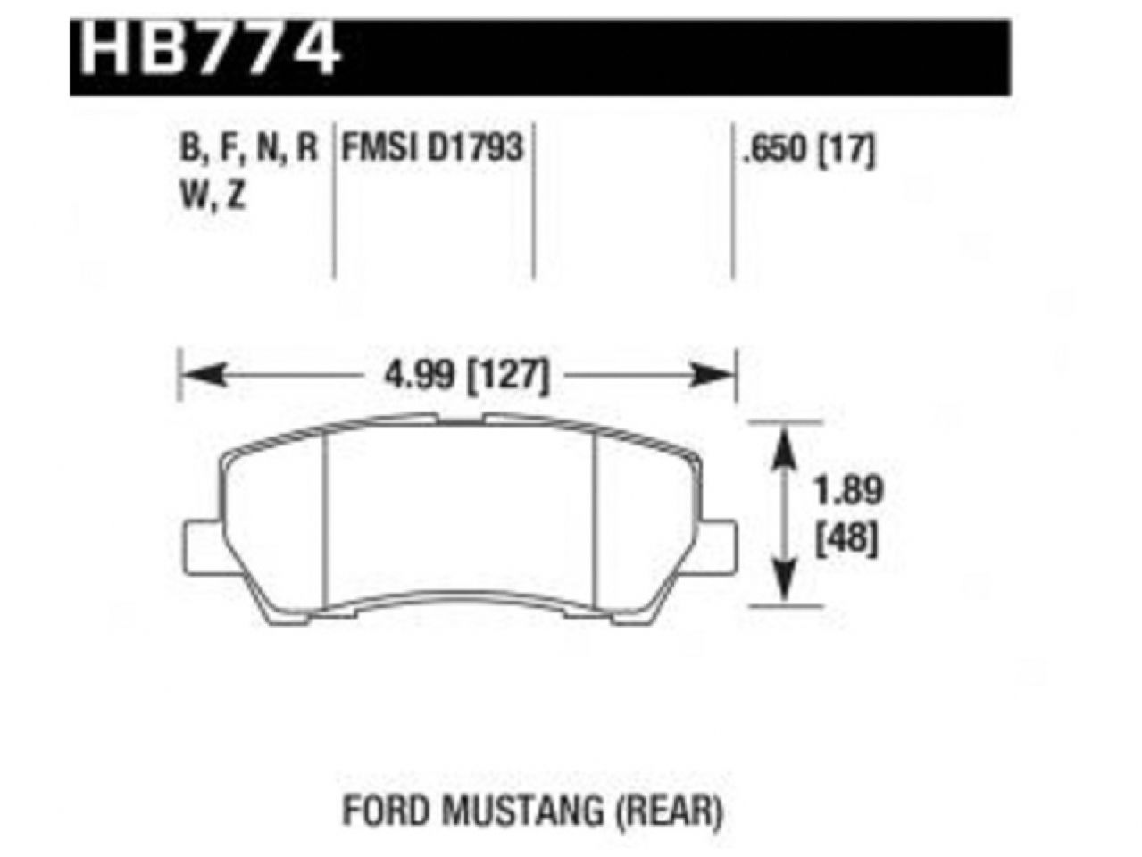 Hawk Brake Pads HB774Z.650 Item Image