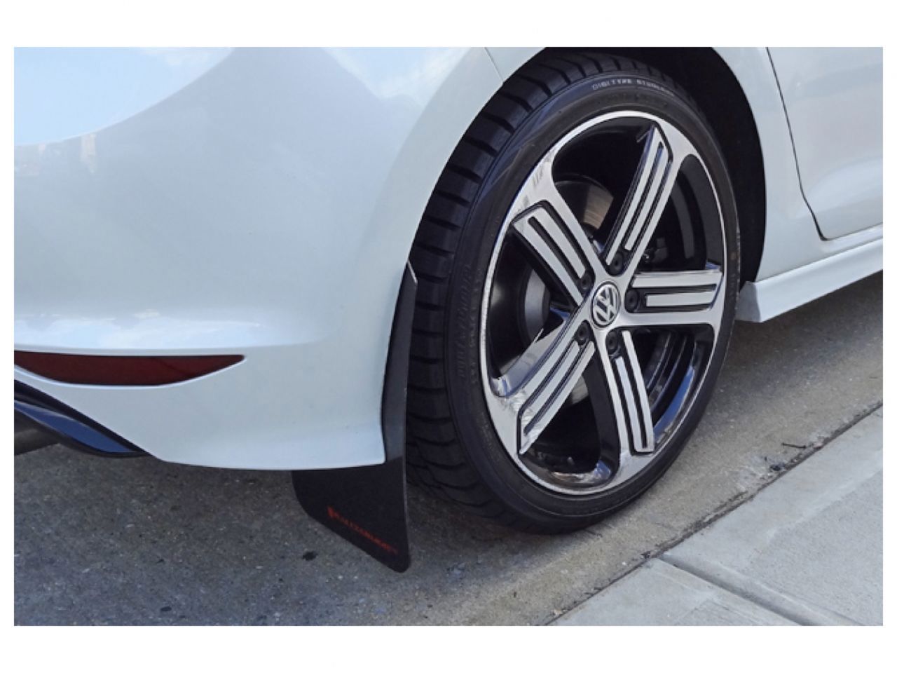 Rally Armor 2015+ MKVII VW Golf R Mud Flaps Blue Logo