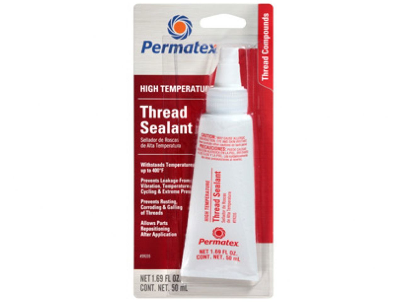 Permatex High Temperature Thread Sealant, 6 mL tube, carded, Each