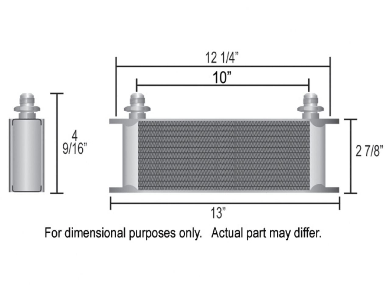 Derale Stack Plate Oil Cooler 10 Row (-8AN)