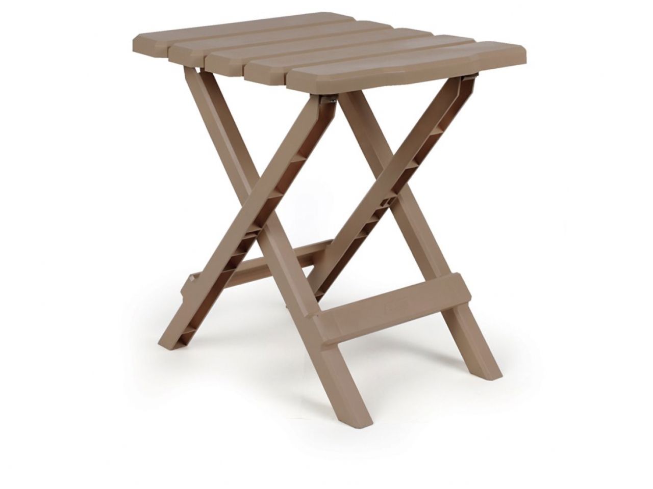 Camco Small Adirondack Table - Plastic, Taupe Bilingual