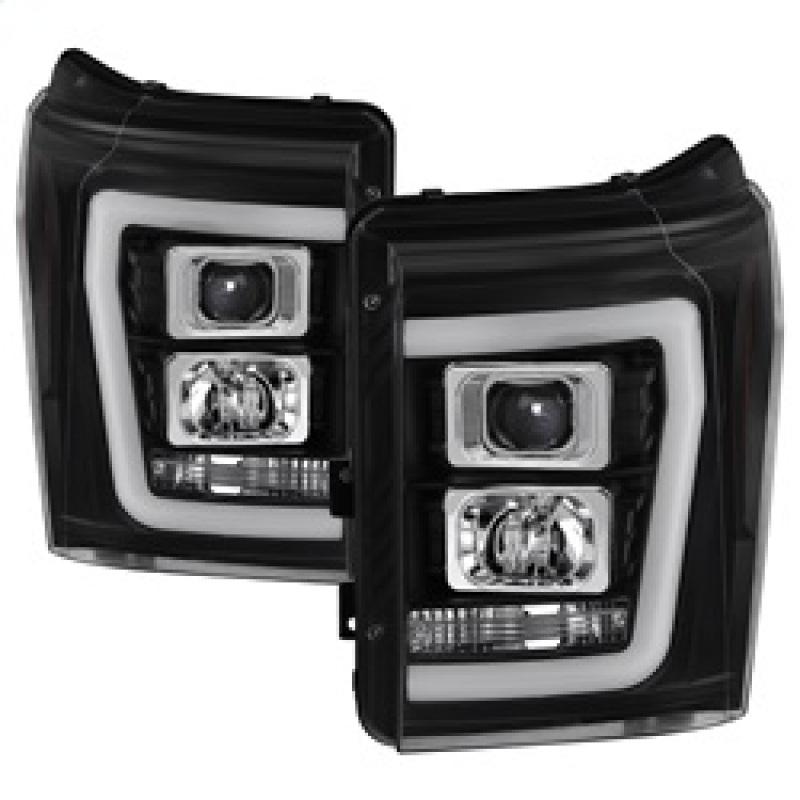 Spyder Ford F-250/F-350/F450 Super Duty 11-16 V2 Projector Headlights - Black (PRO-YD-FS11V2-LB-BK) 5084460 Main Image