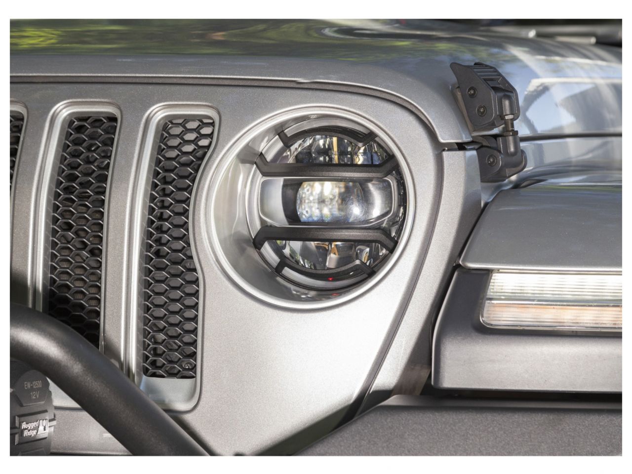 Rugged Ridge Elite Euro Guard Kit, Headlight, Blackd; 18-19 Jeep Wrangler JL/JLU