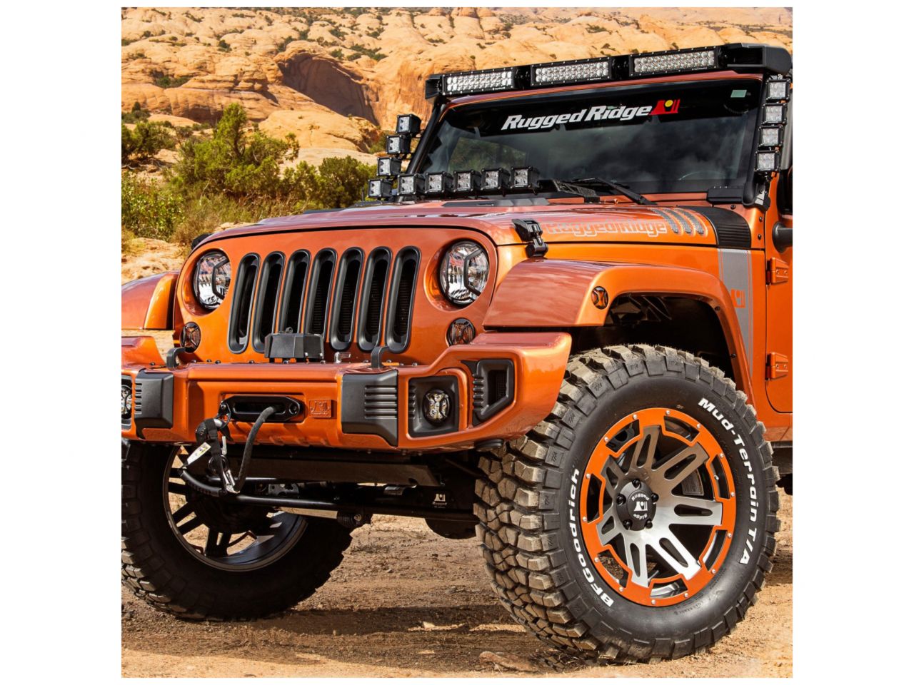 Rugged Ridge Elite Euro Guard Kit, Fog Light; 07-18 Jeep Wrangler JK/JKU