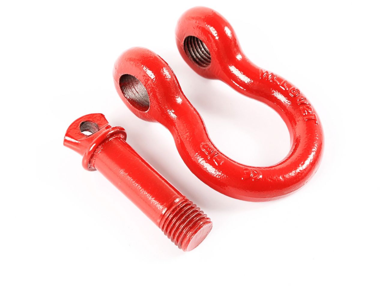 Rugged Ridge D-Ring Shackle Kit, 7/8 inch, Red, Steel, Pair