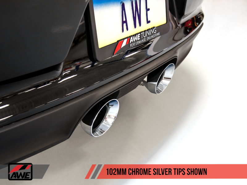 AWE Tuning Porsche 911 (991.2) Carrera / S SwitchPath Exhaust for PSE Cars - Chrome Silver Tips 3025-32018 Main Image