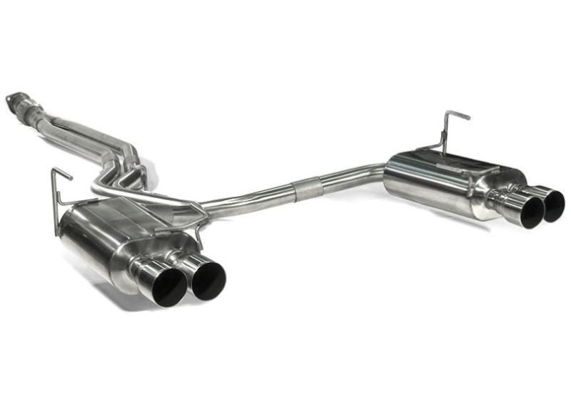 Perrin 11+ Subaru STi/WRX Sedan Brushed Dual Tube Cat-Back Exhaust w/ Quad Straight Cut Tips PSP-EXT-351BR