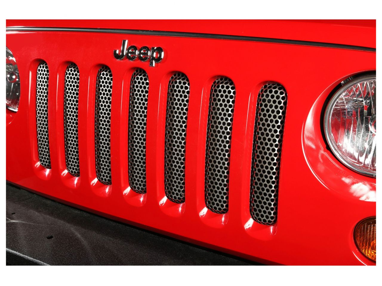 Rugged Ridge Grille Insert, Satin Stainless Steel; 07-18 Jeep Wrangler JK