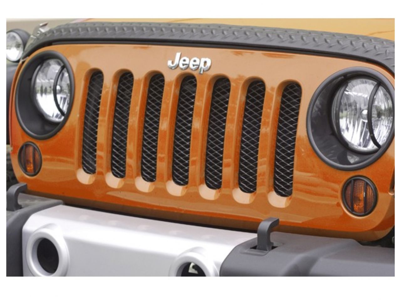 Rugged Ridge Grille Insert, Mesh, Black; 07-18 Jeep Wrangler JK