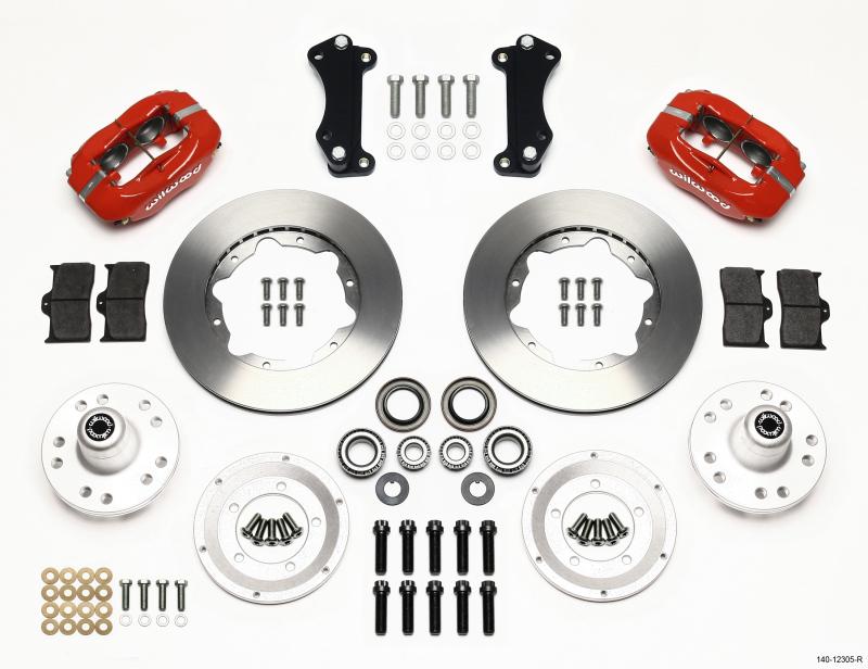 Wilwood Forged Dynalite Front Kit 11.00in Red Heidts Tri -5 2 inch Drop Spindle 140-12305-R Main Image