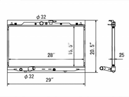 Koyorad All Aluminum Radiator: (04-08) ACURA TSX - MT