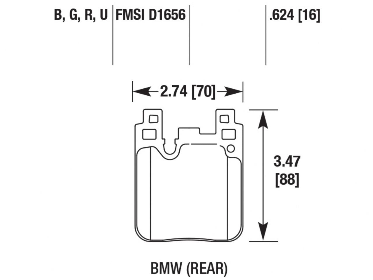 Hawk Brake Pads HB766U.624 Item Image