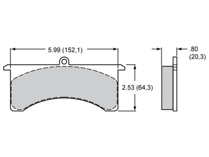 Wilwood Pad,7520A,Bedded,GN,Polymatrix,Axle Set