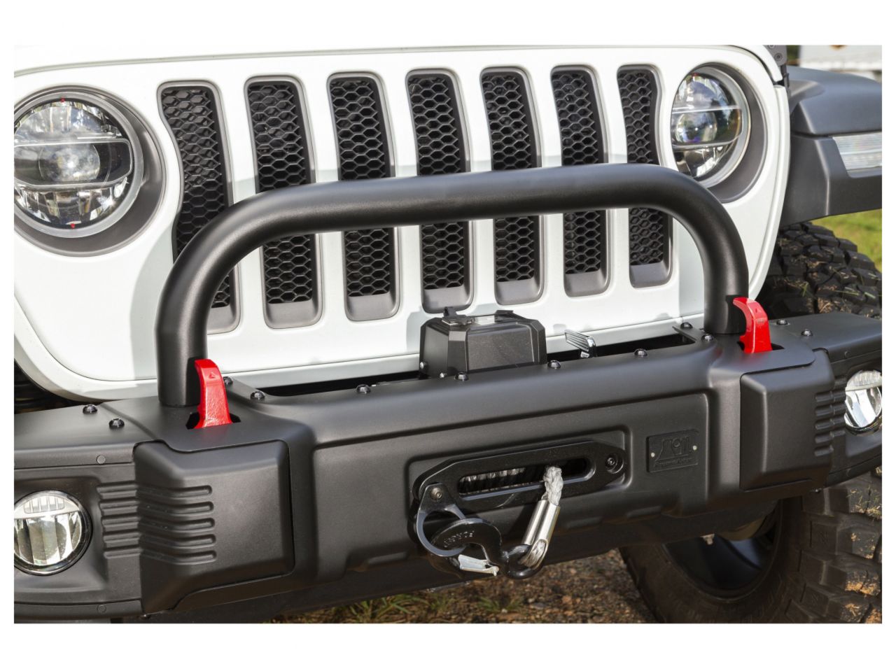 Rugged Ridge Overrider, Satin Black, Spartacus Bumper; 18-19 Jeep Wrangler JL