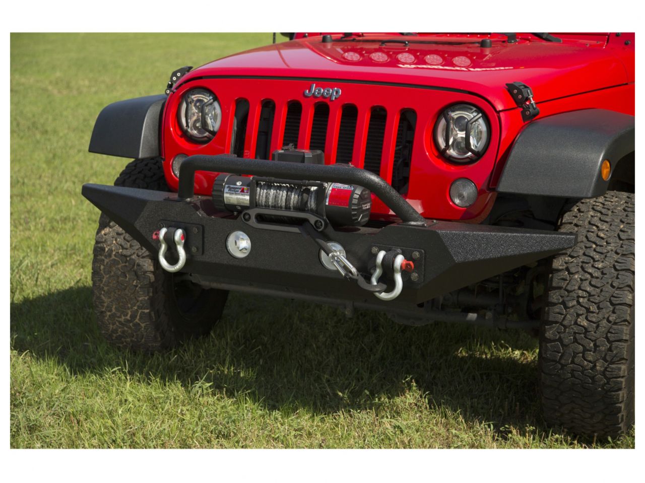 Rugged Ridge Spartan Bumper, Front, Standard Ends, Overrider; 07-18 Wrangler JK