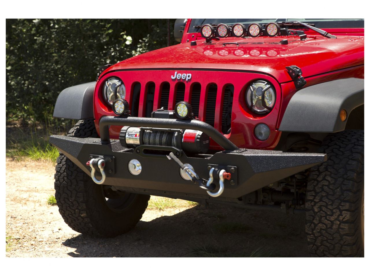 Rugged Ridge Spartan Bumper, Front, Standard Ends, Overrider; 07-18 Wrangler JK