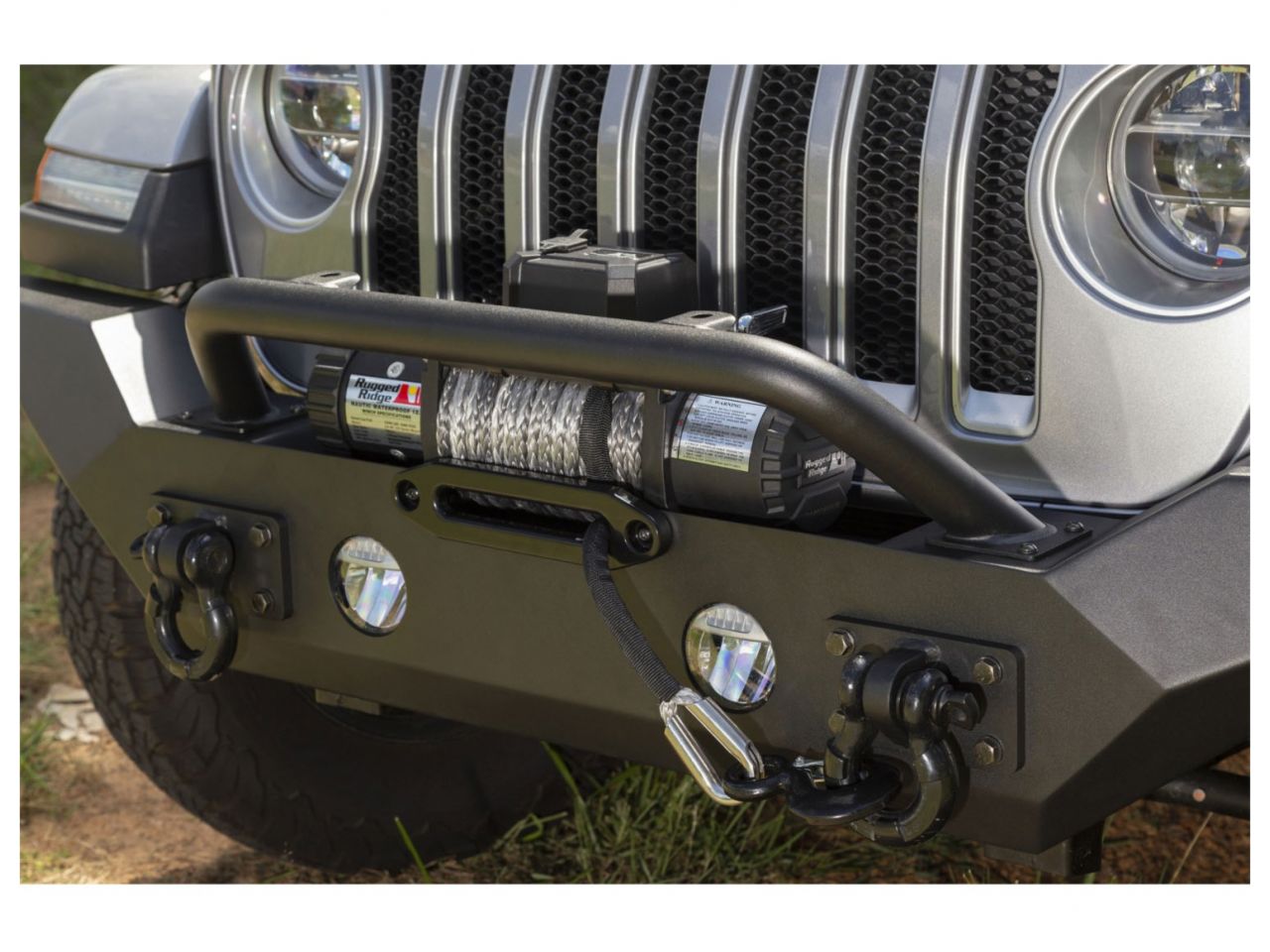 Rugged Ridge Spartan Bumper, Front, High Clearance Ends, Overrider; 07-18 JL