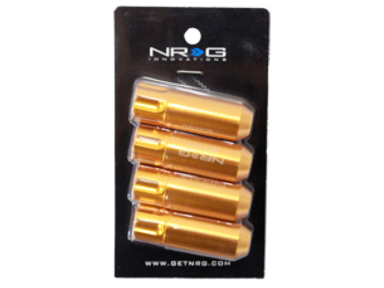 NRG M12 x 1.5 Extended Lug Nut Lock Set 4 pc Rose Gold