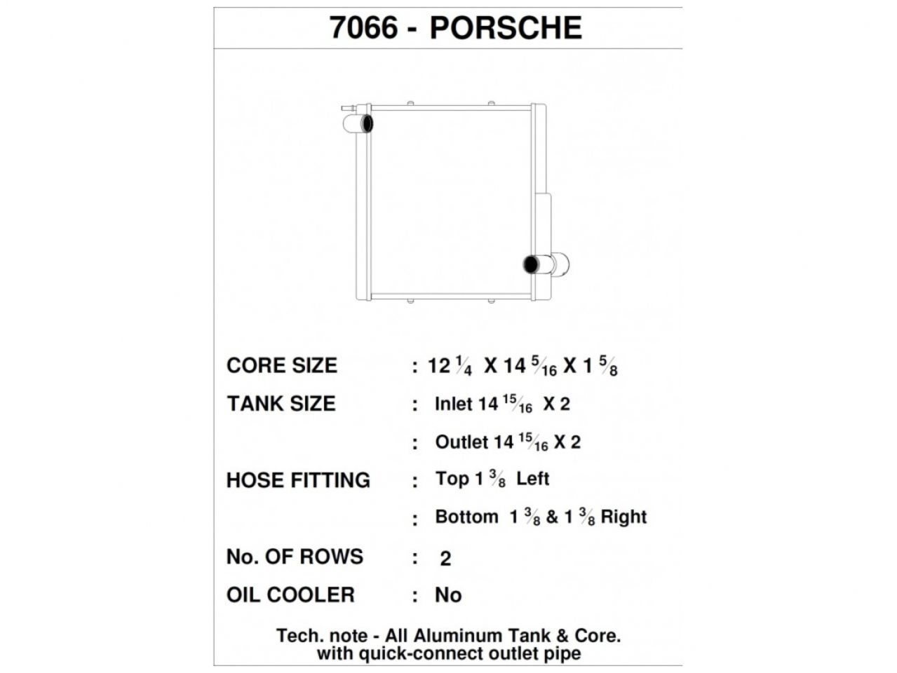 CSF Vehicle Parts 7066 Item Image