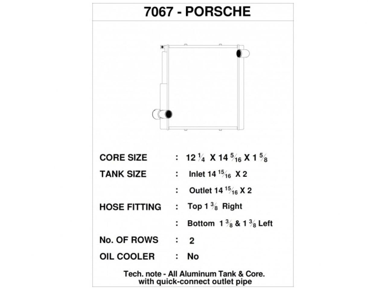 CSF Vehicle Parts 7067 Item Image